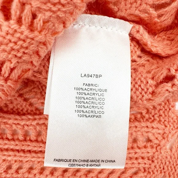 Molly Bracken Coral Knit Button Up Cardigan Sweater XS - Picture 8 of 10